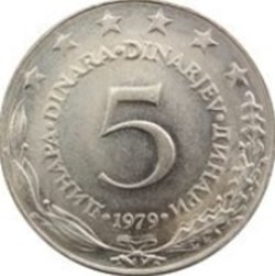 5 Dinar Yougoslavie 1972