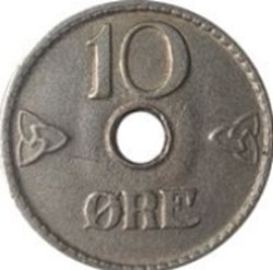 10 øre - Haakon VII Norvège 1926