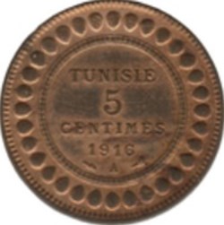 5 Centimes Tunisie 1914 A