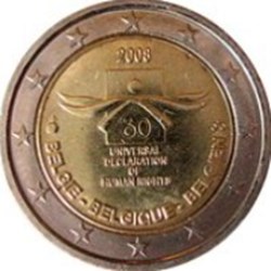 2 Euros-Belgique 2008-Droits de l'Homme