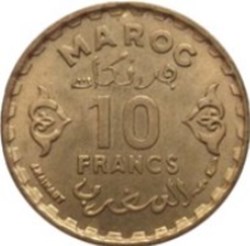 10 francs Mohammed V Maroc 1952