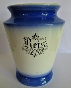 Pot ancien faïence de riz-Allemagne