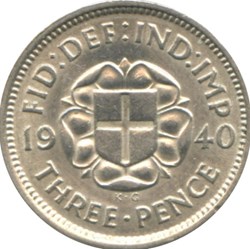 3 pence Angleterre 1940