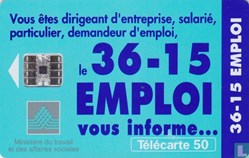 France-  Le 36-15 Emploi-Schlumberger 07.1 (1992)