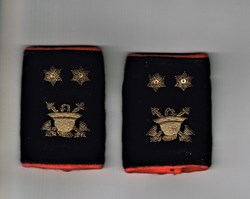 Belgique-Paire Epaulette Lieutenant de Pompiers