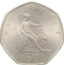 50 Pence Angleterre Elizabeth II 1983