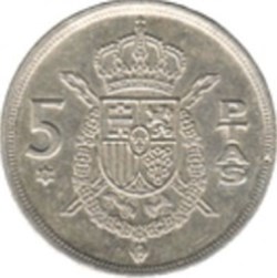 5 Pesetas Espagne 1975 (80)