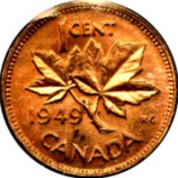 1 cent - Georges VI Légende sans "ET IND: IMP:" Canada 1950