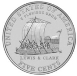 Etats Unis-5 cents "Jefferson Nickel" Keelboat de Lewis 2004