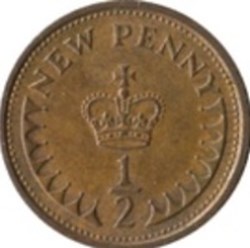 1/2 New Penny Angleterre 1975