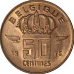 50 Centimes Mineur Belgique 1968