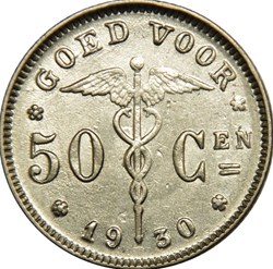 50 centimes Belgique - type Bonnetain 1932 (Néerlandais)