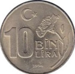 10 bin lira 1998 Turquie