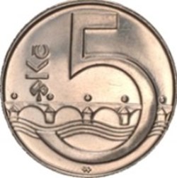 5 Couronnes Tchécoslovaquie 1993