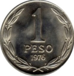 1 peso Chili 1976