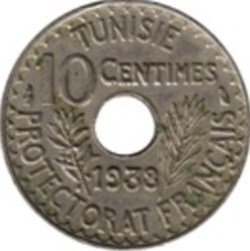 10 Centimes Tunisie 1933