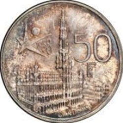 50 francs - Baudouin - Expo 1958 en néerlandais Belgique 1958