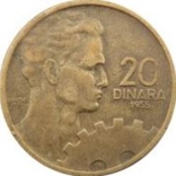 20 Dinar Yougoslavie 1955