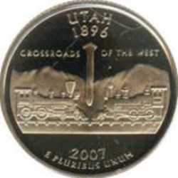 Etats Unis-¼ Dollar "Quarter Utah" 2007 D