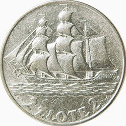 2 Zlotys Pologne 1936