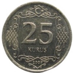 25 kuruş Turquie 2020