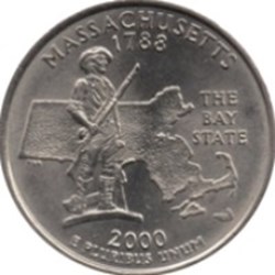 ¼ Dollar "Quarter Massachusetts 2000 D