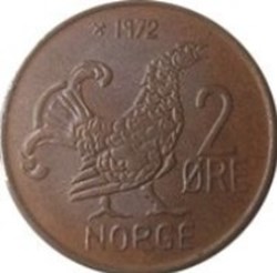 2 øre - Olav V grandes inscriptions Norvège 1971