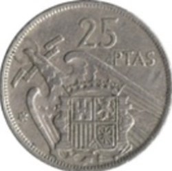 25 Pesetas Espagne 1957 Nationaliste Gouvernement (69)