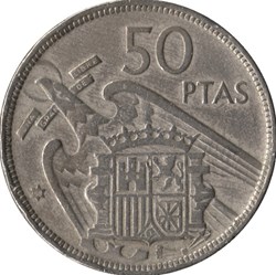50 Pesetas Espagne 1957 (58) Franco