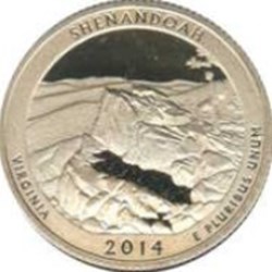 Etats Unis-¼ Dollar ''Washington Quarter'' Shenandoah National Park, Virginia 2014 P