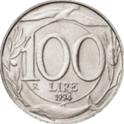 100 Lires Italie 1996