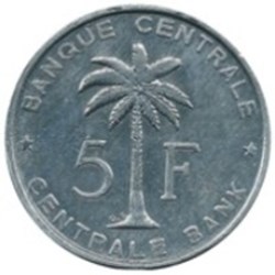 5 Francs Congo Belge- Rwanda et Urundi 1958