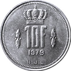 10 Francs Duché du Luxembourg 1972