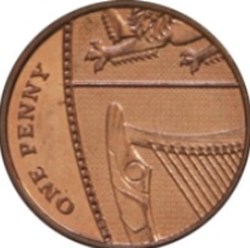 1 penny Elizabeth II 4e portrait; Blason Royal 2009