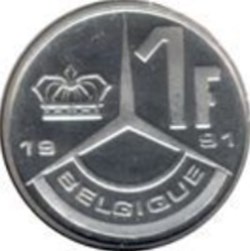 1 Franc Belgique (Français) 1991-Baudouin 1er