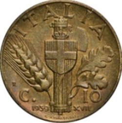 10 centesimi Victor-Emmanuel III Italie 1942
