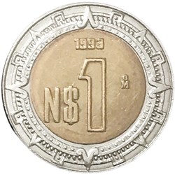 1 nouveau peso Mexique 1993