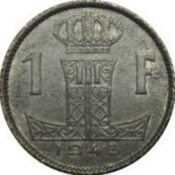 1 franc - Léopold III - type Rau Belgique 1943 (Néerlandais)