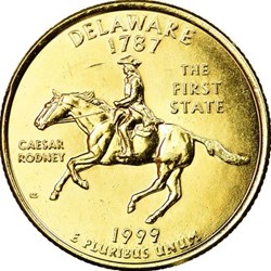 Etats Unis-¼ Dollar "Quarter Delaware" 1999 D