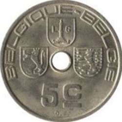 5 centimes - Léopold III Belgie-Belgique- 1939