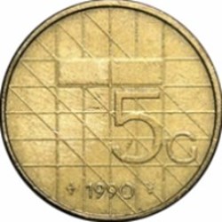 5 Gulden Pays-Bas 1991