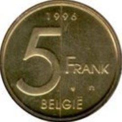 5 Francs Belgique (néerlandais) 1998