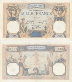 1000 Francs CERES et MERCURE Type 1927 modifié