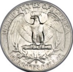 Etats Unis-¼ dollar "Washington Quarter" 1963
