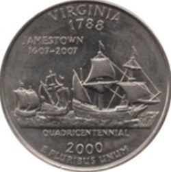 Etats Unis-¼ Dollar "Quarter Virginia" 2000 P