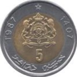 5 Dirhams Maroc 1987