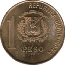 1 peso république Dominicaine 1991