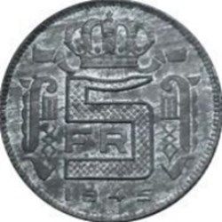 5 Francs Belgique (Français) 1946