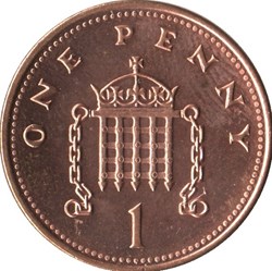 1 Penny Angleterre Elizabeth II 2001
