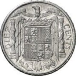 10 centimos Cavalier ibérique Espagne 1945